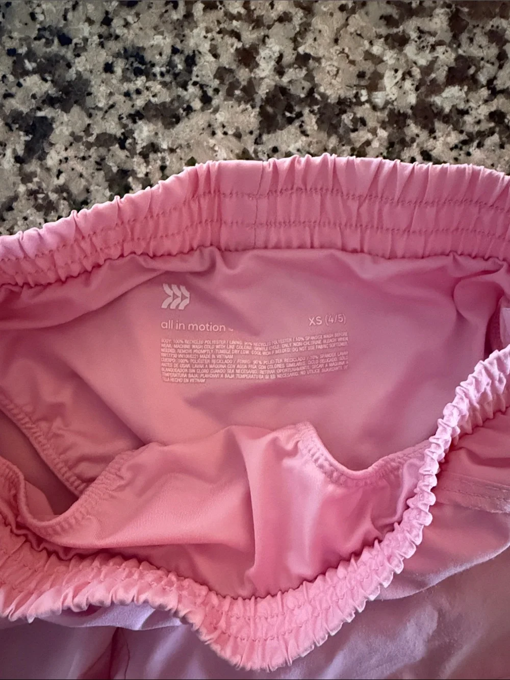 All In Motion Girls Pink Athletic Shorts XS - Picture 3 of 3